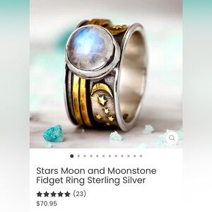 Lunar Glow Moonstone Ring in Silver and Gold